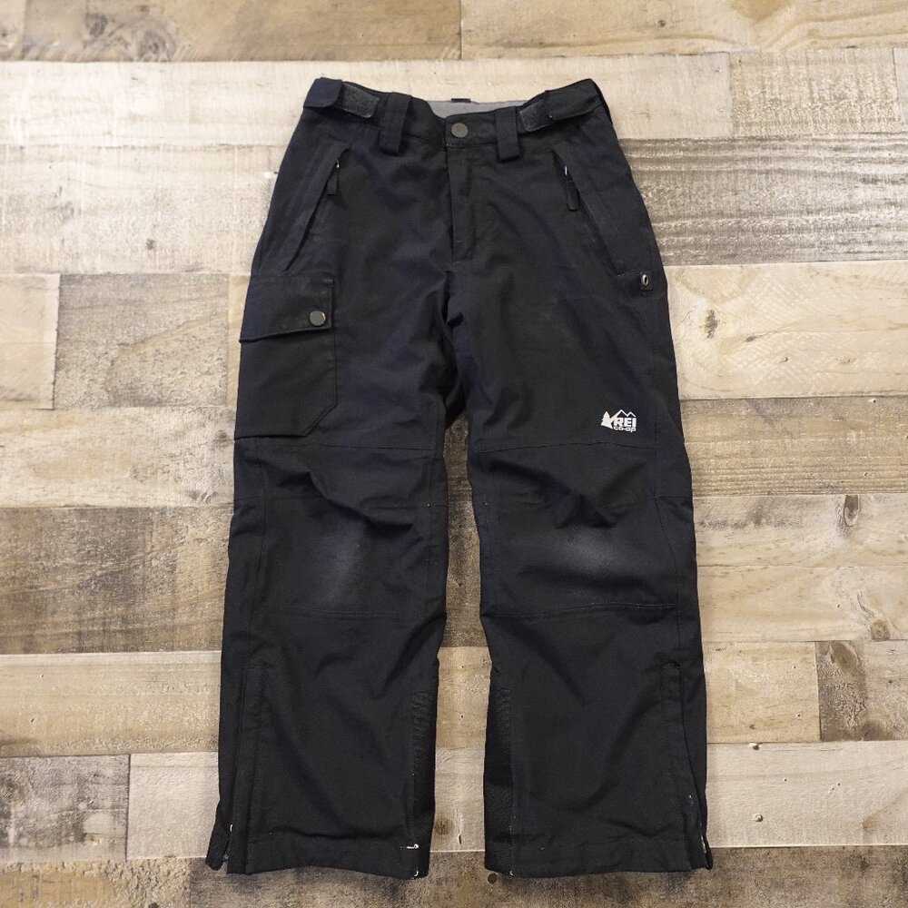 REI Co-op Timber Mountain Pants kids small‎ 8 black ski snow pants